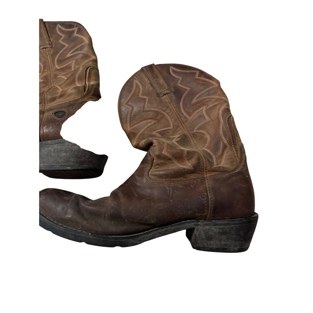Ariat Heritage Western Cowboy Work Wear Rancher Brown Leather Boots Size 13 - Picture 3 of 9